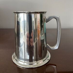 4, new in box vintage  Leonard pewter tankards with glass bottom